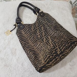 Fendi Zucca Brown Tote Bag